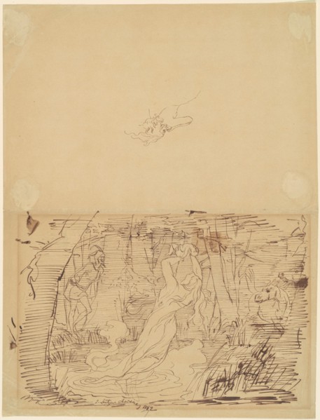 Gretchen Murdering Her Child, 1852. Creator: Emanuel Gottlieb Leutze.