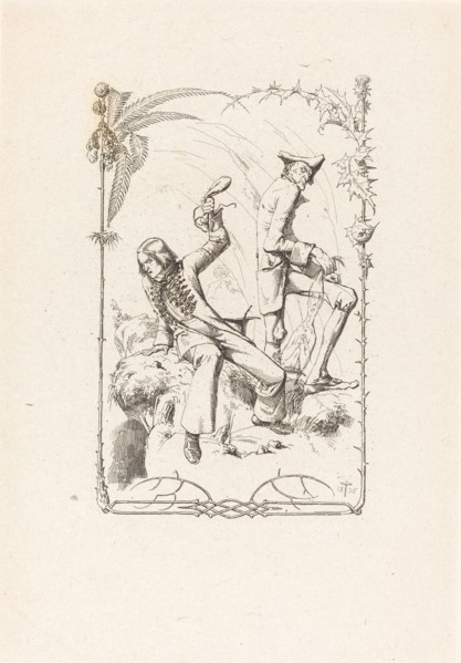 Peter Schlemihl with the Bag of Money, 1836. Creator: Adolf Schrödter.
