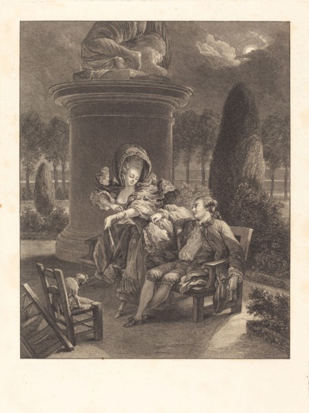 La soiree des Thuileries, 1774. Creator: Jean Baptiste Blaise Simonet.