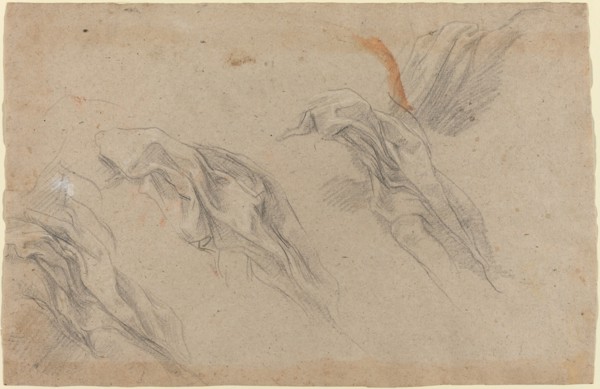 Drapery Studies [recto], late 1650s. Creator: Baldassare Franceschini.