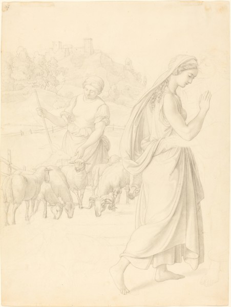 The Meeting of Jacob and Rachel, c. 1829. Creator: Joseph von Fuhrich.