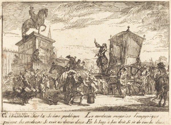 The Charlatan (Le charlatan), c. 1760. Creator: Gabriel de Saint-Aubin.