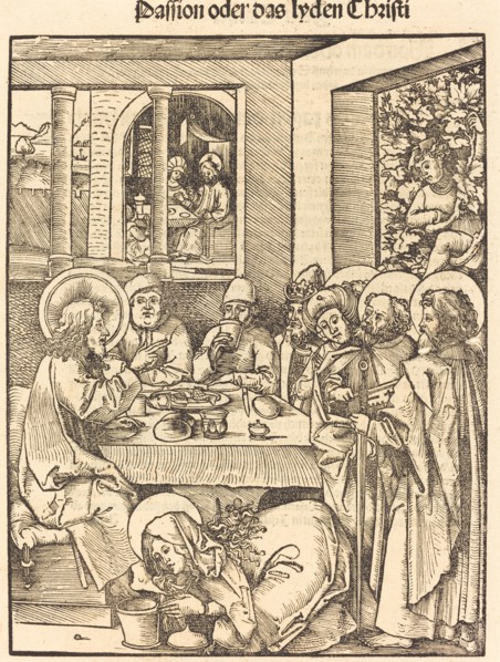 Mary Magdalen Washing Feet of Christ. Creator: Hans Wechtlin the Elder.