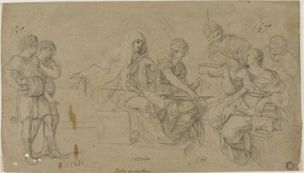 Cornelia Exhibiting Her Two Sons to a Friend, n.d. Creator: Livio Mehus.