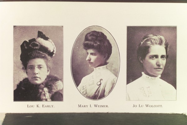 Lou K. Early. ; Mary I. Weimer. ; Jo Lu Wolcott, 1914. Creator: Unknown.