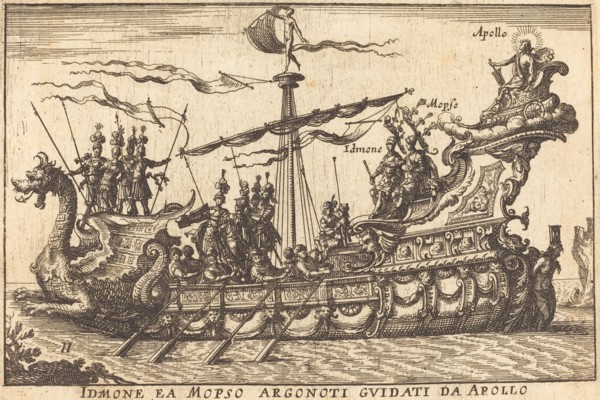 Idinone ea Mopso Argonoti guidati da Apollo. Creator: Balthasar Moncornet.