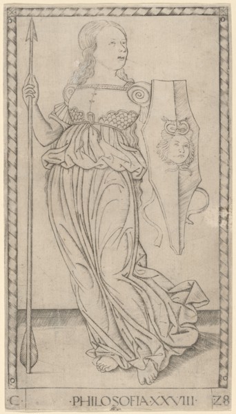 Philosofia (Philosophy), c. 1465. Creator: Master of the E-Series Tarocchi.