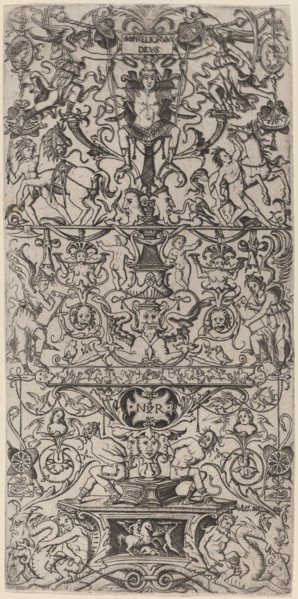 Ornament Panel: Mars, God of Battles, c. 1507. Creator: Nicoletto da Modena.