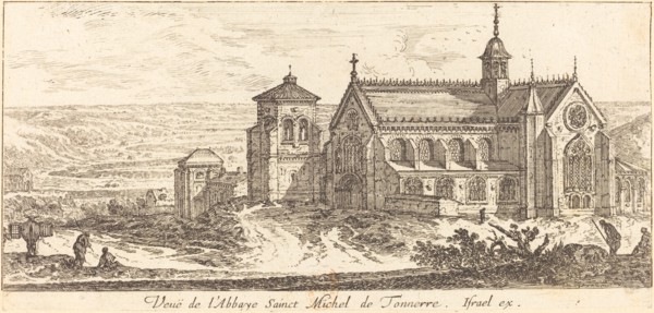 Veue de l'Abbaye Sainct Michel de Tonnerre, 1650. Creator: Israel Silvestre.