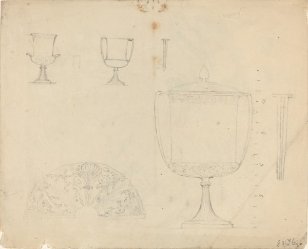 Sheet of Studies [recto and verso], in or after 1819. Creator: John Flaxman.