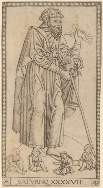 Saturno (Saturn), probably c. 1470. Creator: Master of the S-Series Tarocchi.