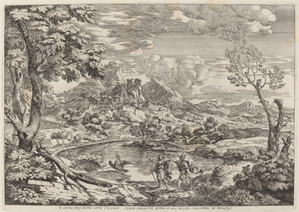 A Man Showing Mercury the Eagle of Jupiter, 1696. Creator: Crescenzio Onofri.