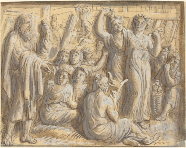 Noah's Warning about the Coming Flood Goes Unheeded. Creator: Luigi Ademollo.
