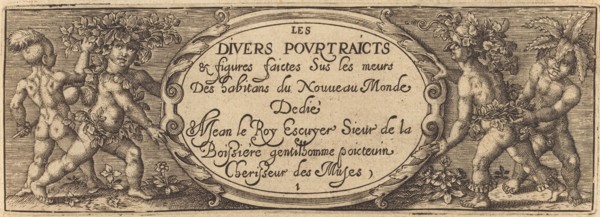 Les divers pourtraicts et figures I (Title Page), c. 1600. Creator: Master AD.