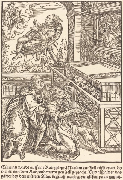 Ein man wardt auff ain Rad ..., c. 1503. Creator: Master of the Legend Scenes.