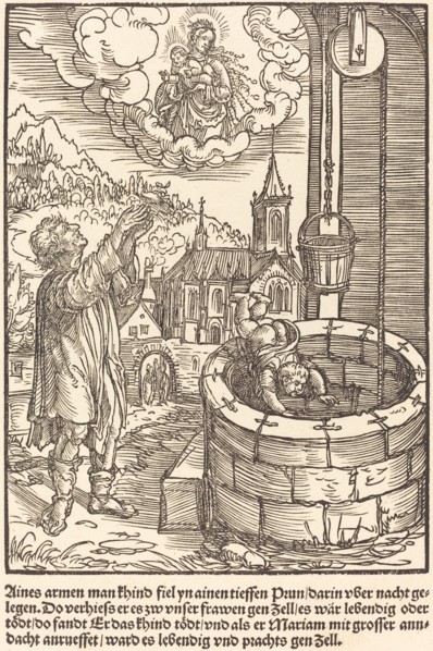 Aines armen man khind fiel ..., c. 1503. Creator: Master of the Legend Scenes.