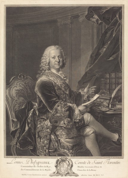 Louis Phelypeaux, comte de Saint Florentin, 1761. Creator: Johann Georg Wille.