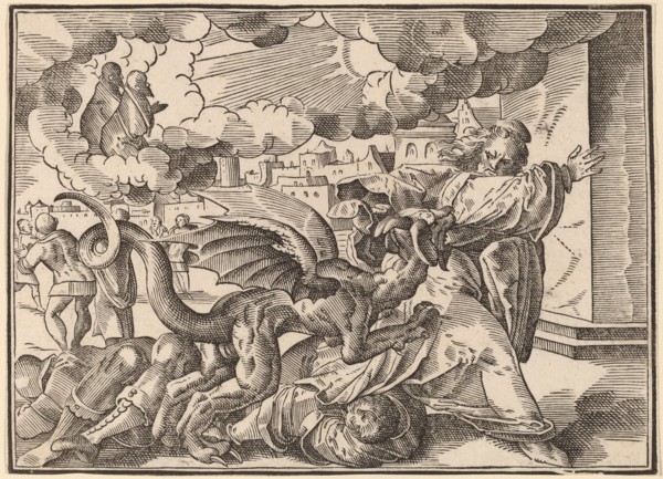 The Four Horsemen of the Apocalypse, published 1630. Creator: Christoph Maurer.