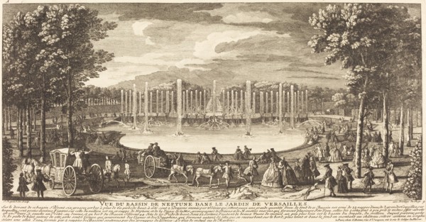 Vue du Bassin de Neptune dans le Jardin de Versailles. Creator: Jacques Rigaud.