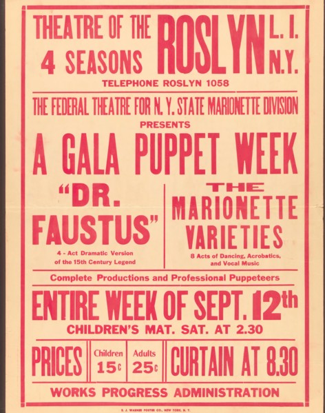 Poster from Roslyn production of Power (Roslyn, NY), [1930s] . Creator: Unknown.
