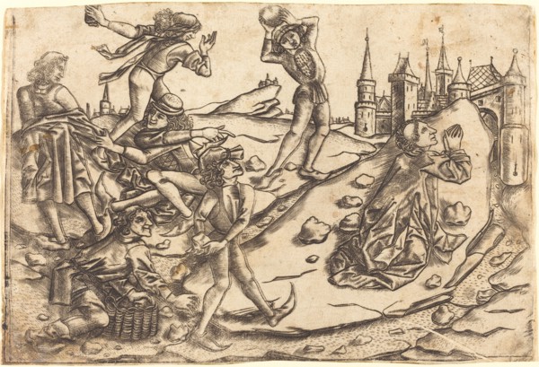 The Stoning of Saint Stephen, c. 1470/1475. Creator: Master with the Banderoles.