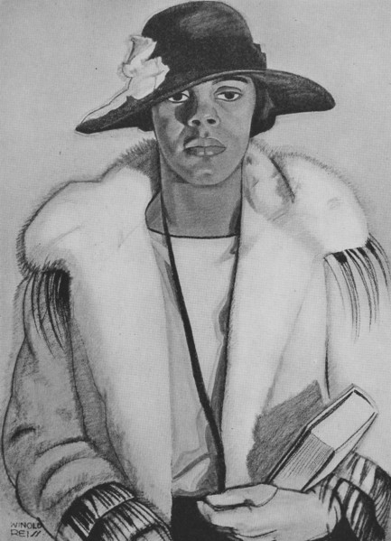 'Four portraits of Negro women : The librarian', 1925-03. Creator: Winold Reiss.