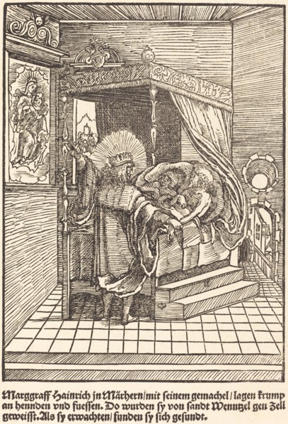 Marggraff Hainrich in Marhern ..., c. 1503. Creator: Master of the Legend Scenes.