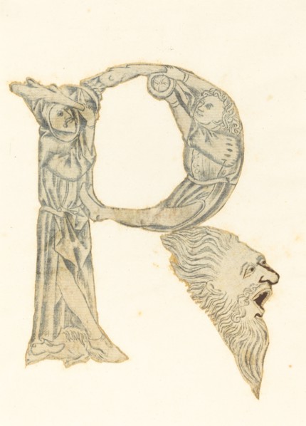 The Letter P (converted to an R), 1465/1470. Creator: Master with the Banderoles.