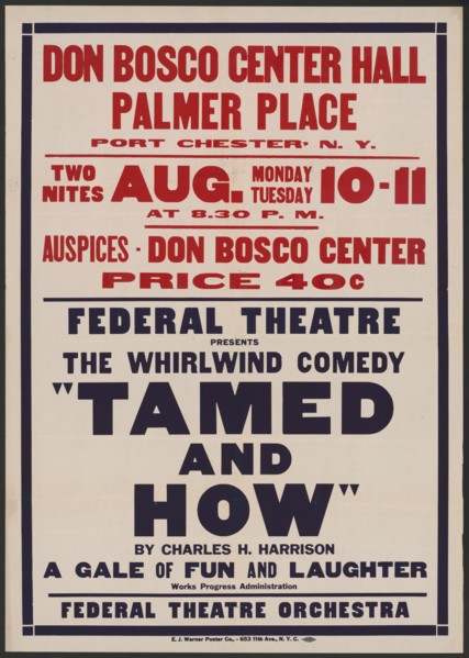Tamed and How 1, Port Chester, NY, [1930s]. Creators: Unknown, Charles H Harrison.