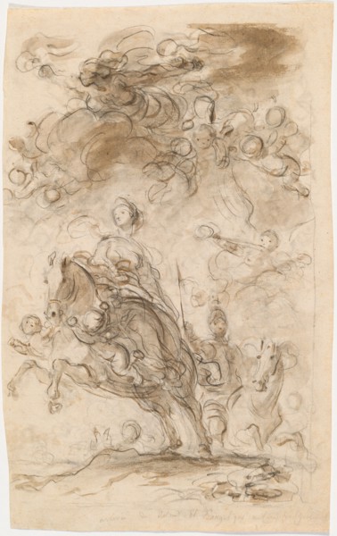 Orlando and Angelica Arrive at Charlemagne's Camp. Creator: Jean-Honore Fragonard.