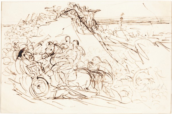 Xenophon and the Greeks Sighting the Sea [recto]. Creator: Benjamin Robert Haydon.