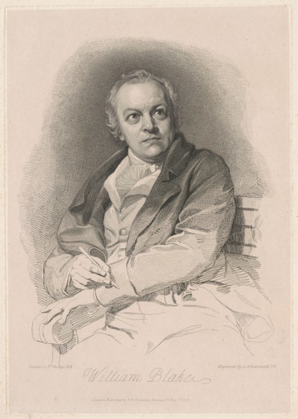 William Blake, 1808, published 1813. Creators: Thomas Phillips, Luigi Schiavonetti.