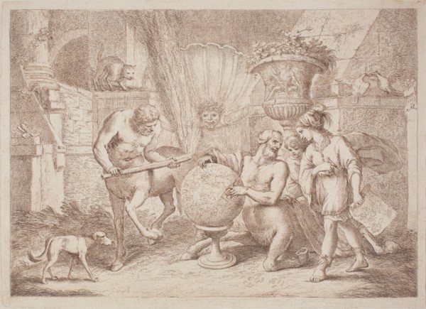 Chiron Teaches Geography to Achilles, 1758/1759. Creator: Gaetano Gherardo Zompini.