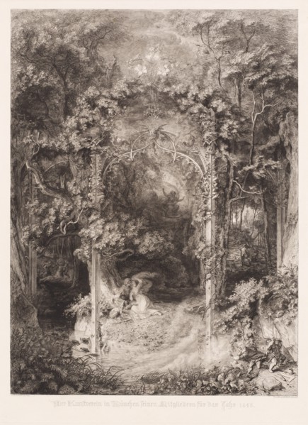 Das Waldfräulein (The Lady of the Forest), 1845. Creator: Eugen Napoleon Neureuther.