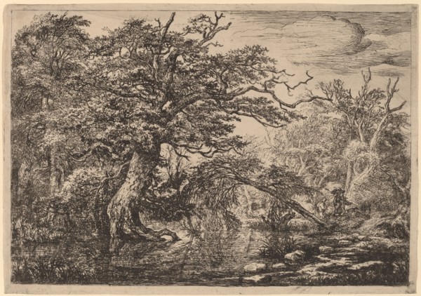 A Forest Marsh with Travelers on a Bank (The Travelers). Creator: Jacob van Ruisdael.