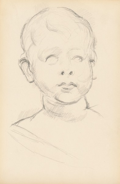 Study of Desiderio da Settignano's "Bust of a Child", c. 1895. Creator: Paul Cezanne.