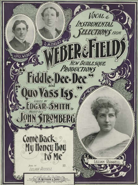 'Come back ma honey boy to me', 1900. Creators: Unknown, Joseph Weber, Jacob Schloss.