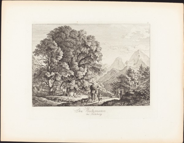 Der Watzmann bei Salzburg (The Watzmann near Salzburg), 1830. Creator: Ludwig Richter.