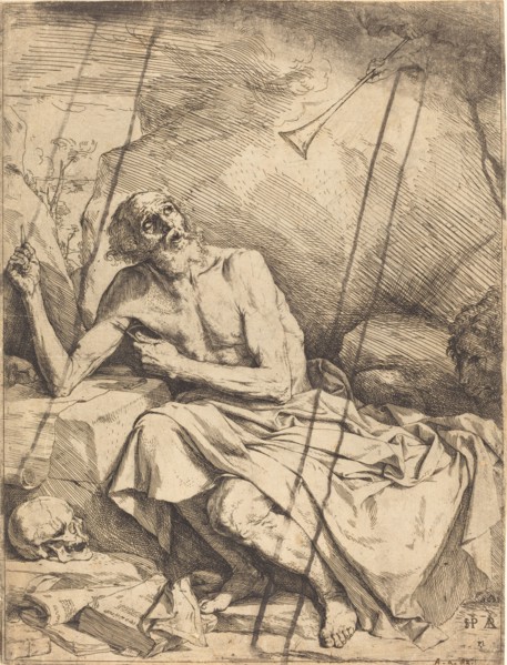 Saint Jerome Hearing the Trumpet of the Last Judgment, 1621. Creator: Jusepe de Ribera.
