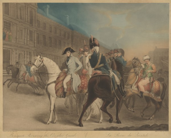 Bonaparte Reviewing the Consular Guard (La Revue du Quintidi). Creator: Charles Turner.
