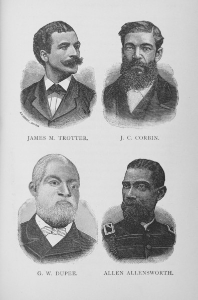 James M. Trotter, J. C. Corbin, G. W. Dupee, Allen Allensworth, 1887. Creator: Unknown.