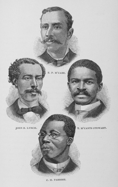 E. P. M'Cabe, John R. Lynch, T. M'Cants Stewart, C. H. Parrish, 1887. Creator: Unknown.