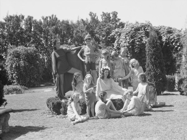 Elizabeth Duncan dancers and children, portrait photograph, 1941 Creator: Arnold Genthe.