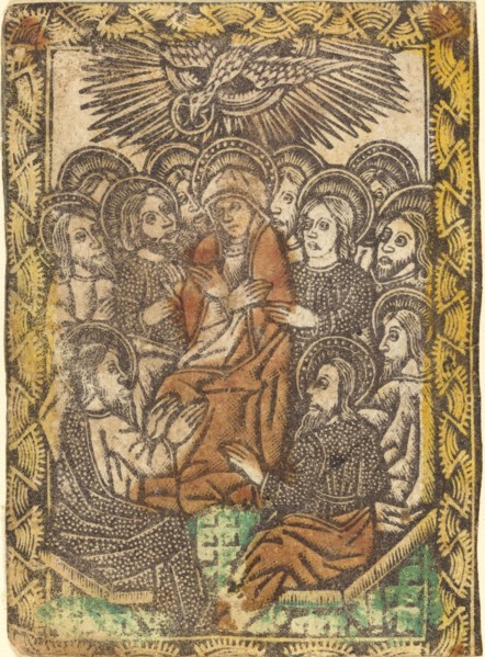 Pentecost, 1460/1480. Creator: Master of the Borders with the Four Fathers of the Church.