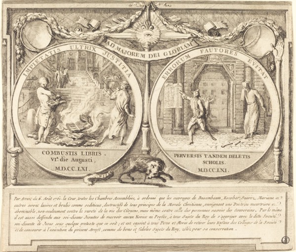 Expulsion of the Jesuits (Expulsion des Jesuites), 1761. Creator: Gabriel de Saint-Aubin.