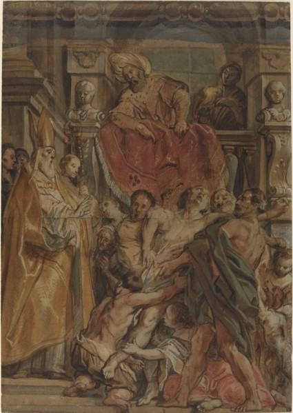 Saint Martin of Tours Healing the Servant of Tetrodius, c. 1630. Creator: Jacob Jordaens.