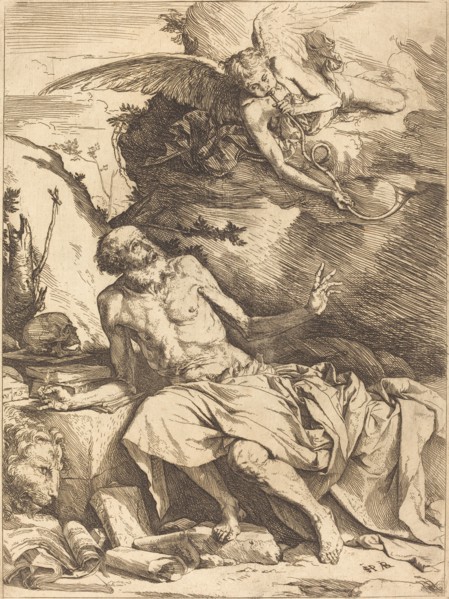 Saint Jerome Hearing the Trumpet of the Last Judgment, c. 1621. Creator: Jusepe de Ribera.