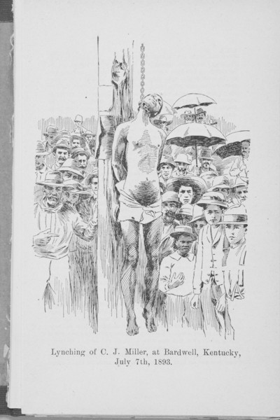Lynching of C.J. Miller, at Bardwell, Kentucky, July 7th, 1893, (1894?). Creator: Unknown.