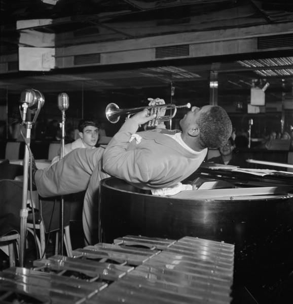 Portrait of Dizzy Gillespie, Downbeat, New York, N.Y., 1946. Creator: William Paul Gottlieb.