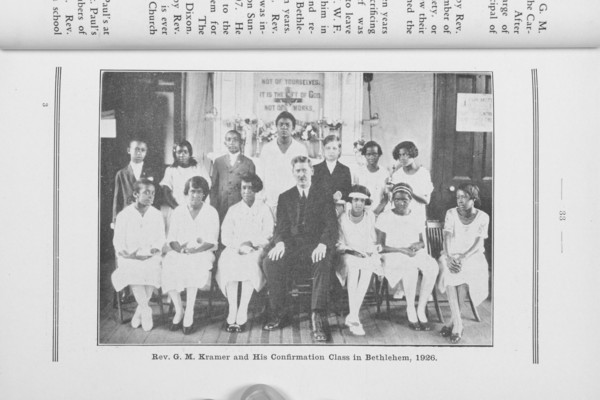 Reverend G. M. Kramer and his Confirmation Class in Bethlehem, 1926, 1927. Creator: Unknown.